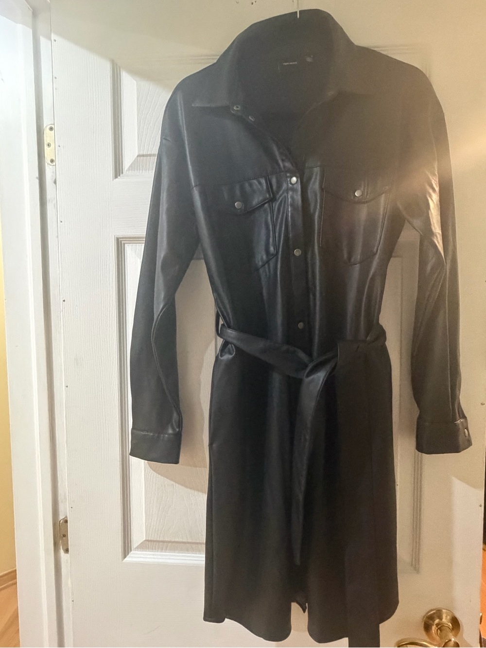 Vero Moda - Black Faux Leather Dress